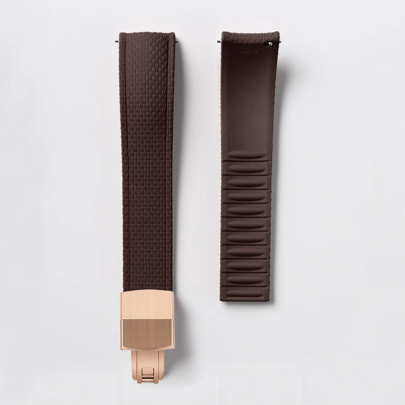 CTS FKM Curved-End Rubber Watch Strap 21mm 22mm 24mm – Butterfly Clasp