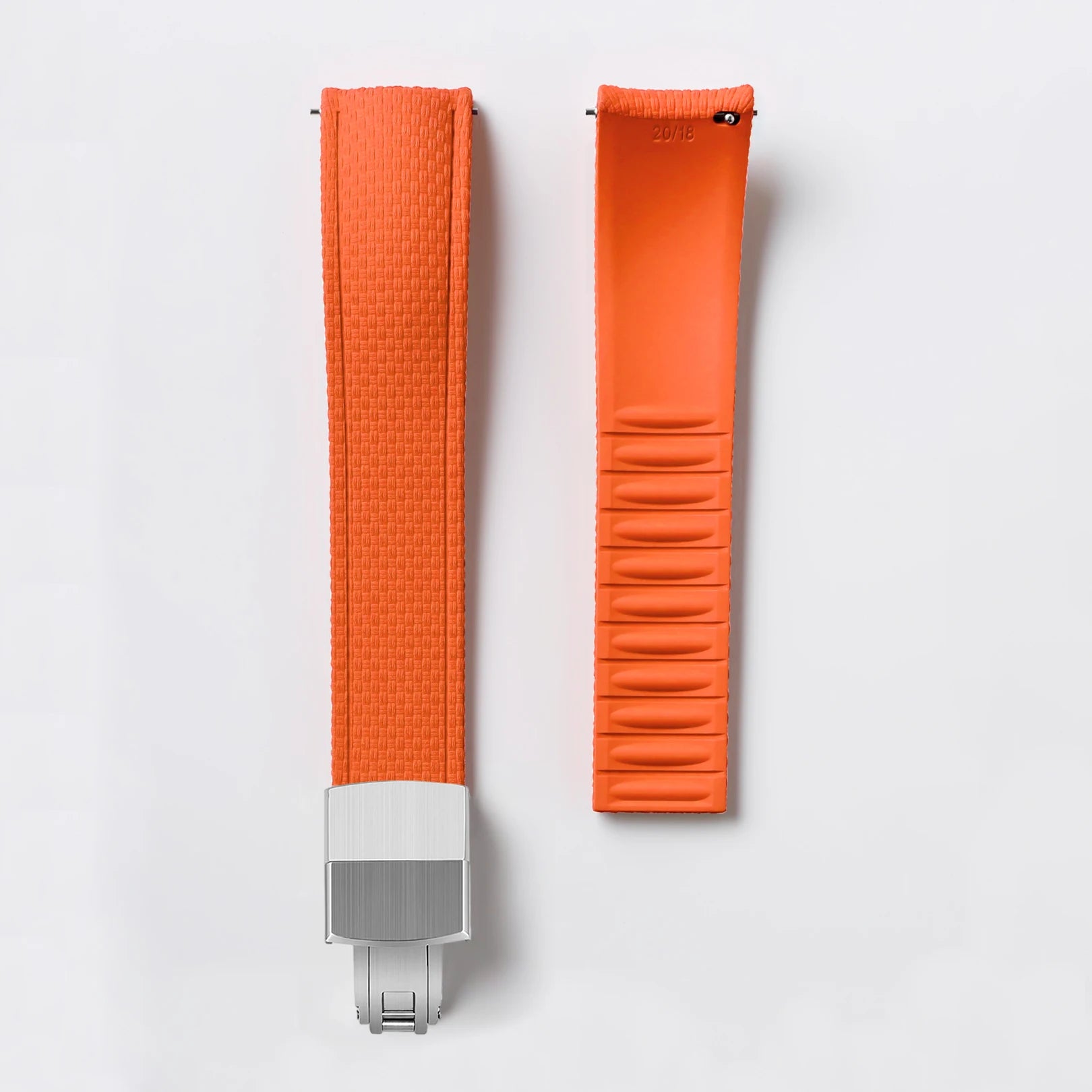 CTS FKM Curved-End Rubber Watch Strap 21mm 22mm 24mm – Butterfly Clasp
