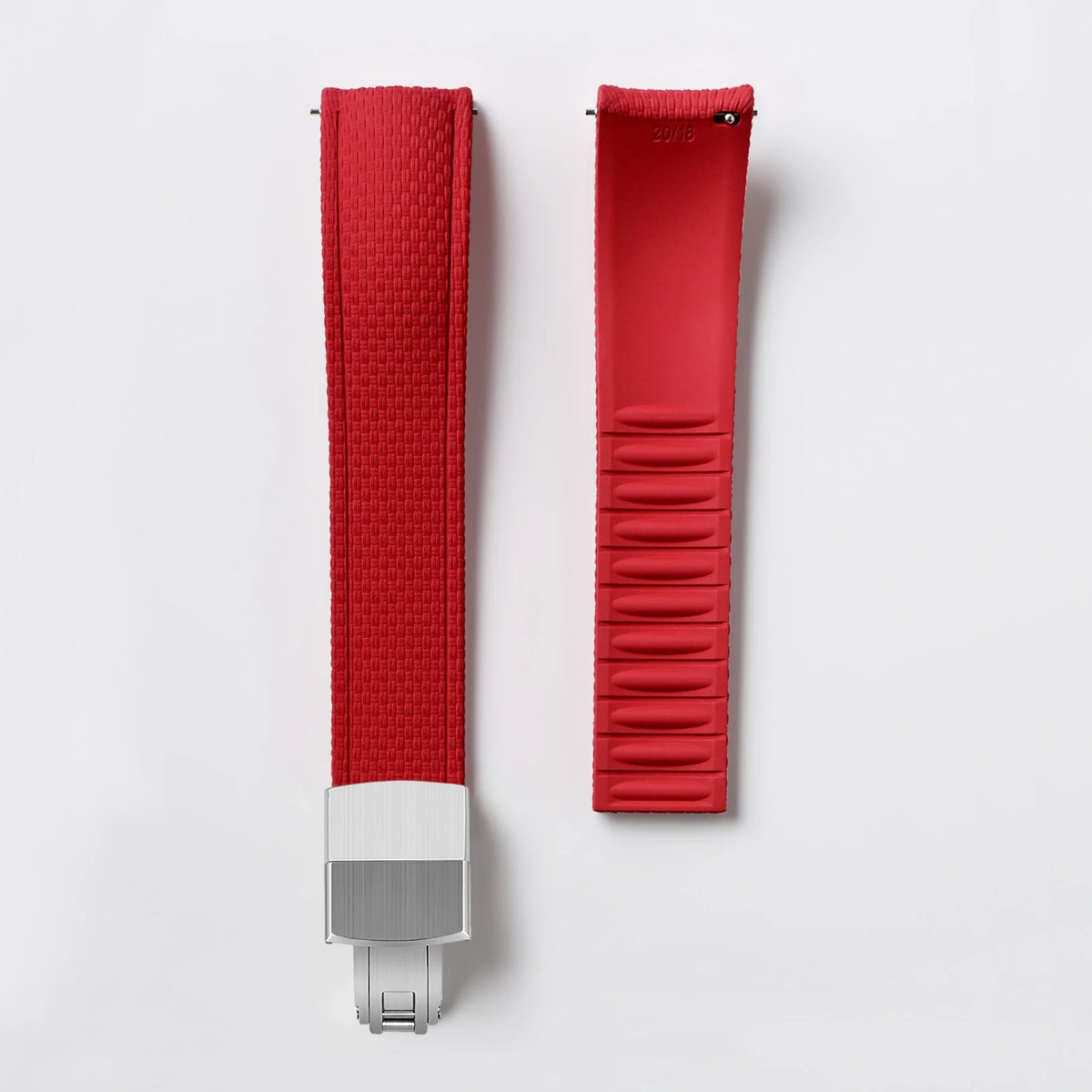 CTS FKM Curved-End Rubber Watch Strap 21mm 22mm 24mm – Butterfly Clasp