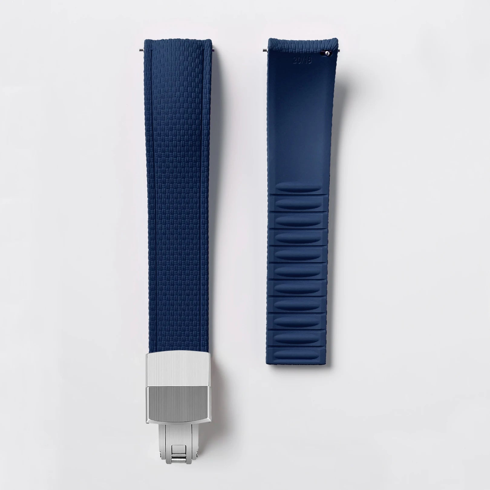 CTS FKM Curved-End Rubber Watch Strap 21mm 22mm 24mm – Butterfly Clasp