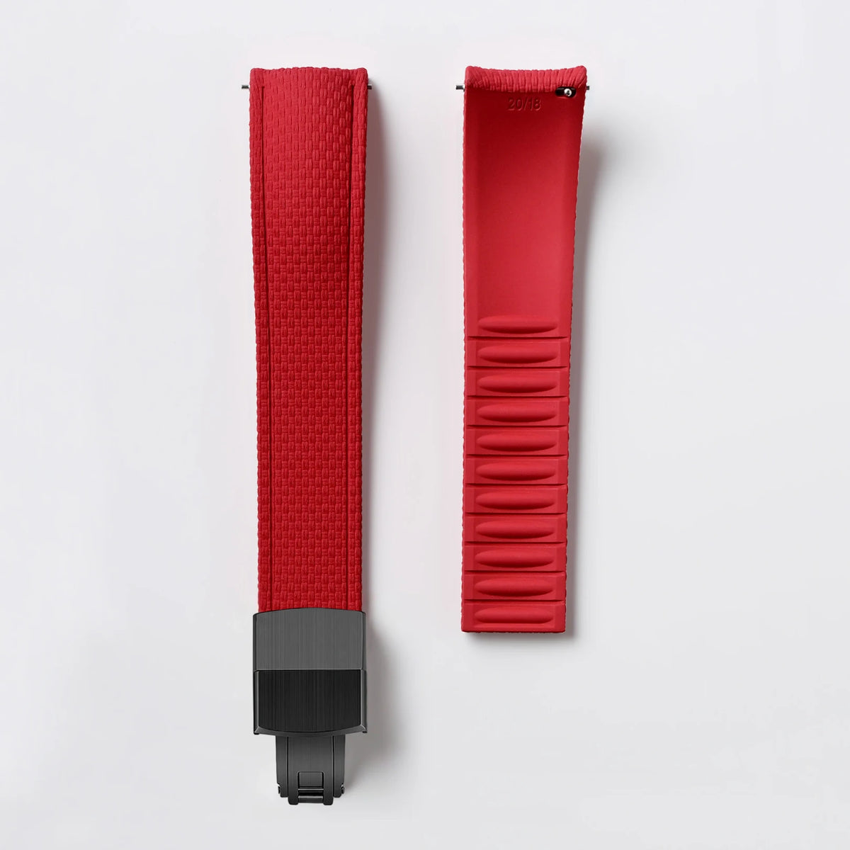 CTS FKM Curved-End Rubber Watch Strap 21mm 22mm 24mm – Butterfly Clasp