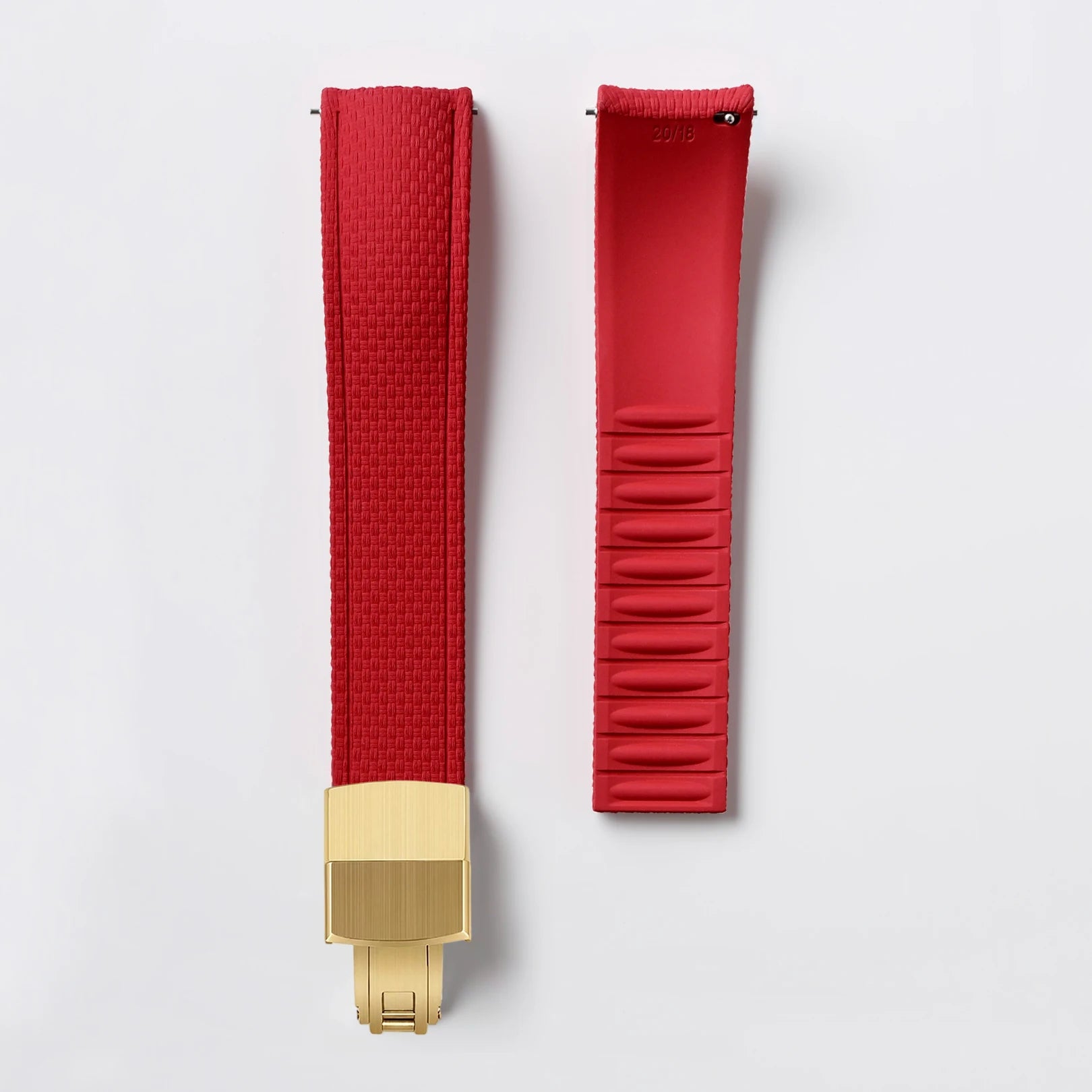 CTS FKM Curved-End Rubber Watch Strap 21mm 22mm 24mm – Butterfly Clasp