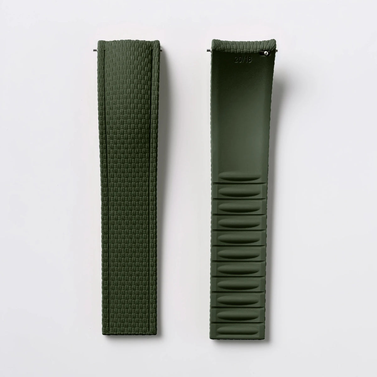 CTS FKM Curved-End Rubber Watch Strap 21mm 22mm 24mm – Butterfly Clasp