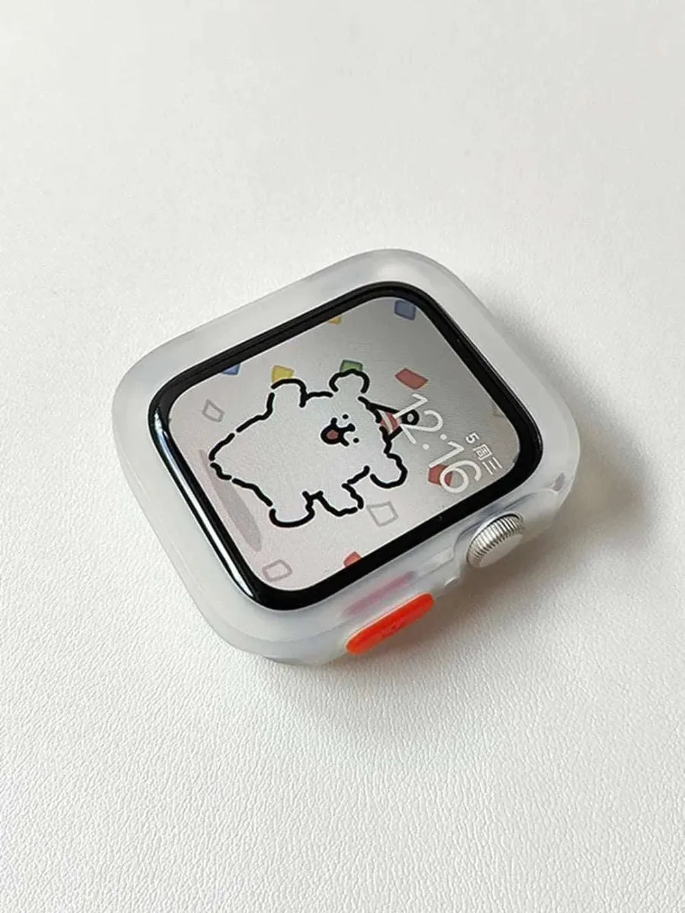 Candy Silicone Case with Braided Nylon Strap Compatible with Apple Watch 38–49mm