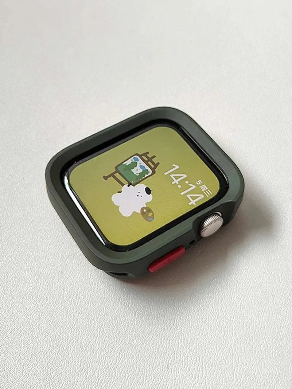 Candy Silicone Case with Braided Nylon Strap Compatible with Apple Watch 38–49mm