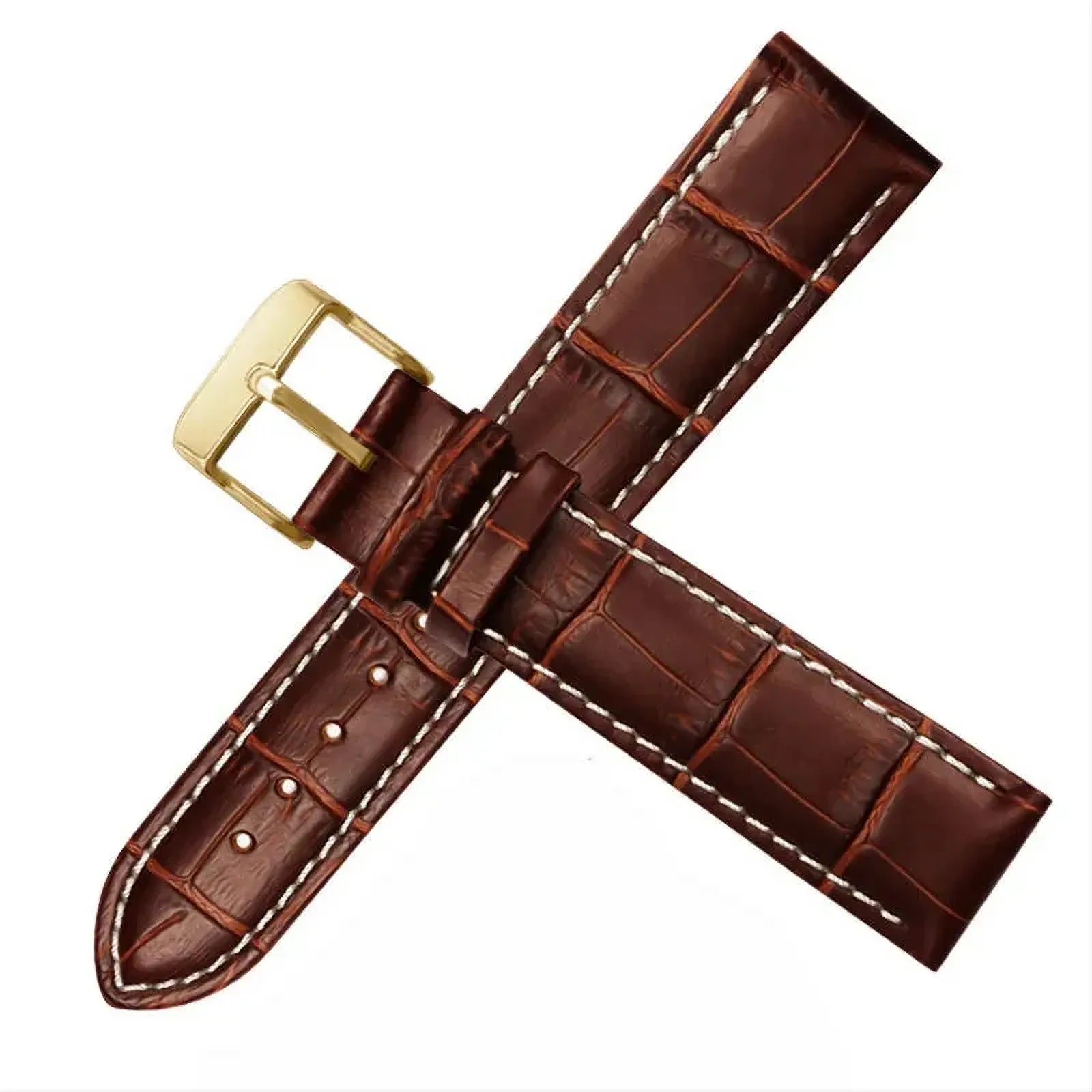 Classic Leather Watch Strap 12mm–24mm – Pin or Butterfly Clasp