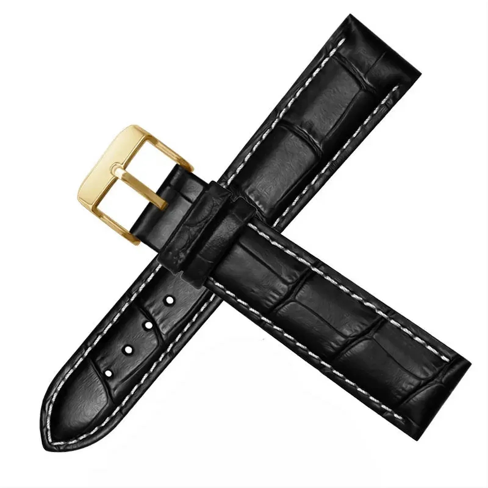 Classic Leather Watch Strap 12mm–24mm – Pin or Butterfly Clasp