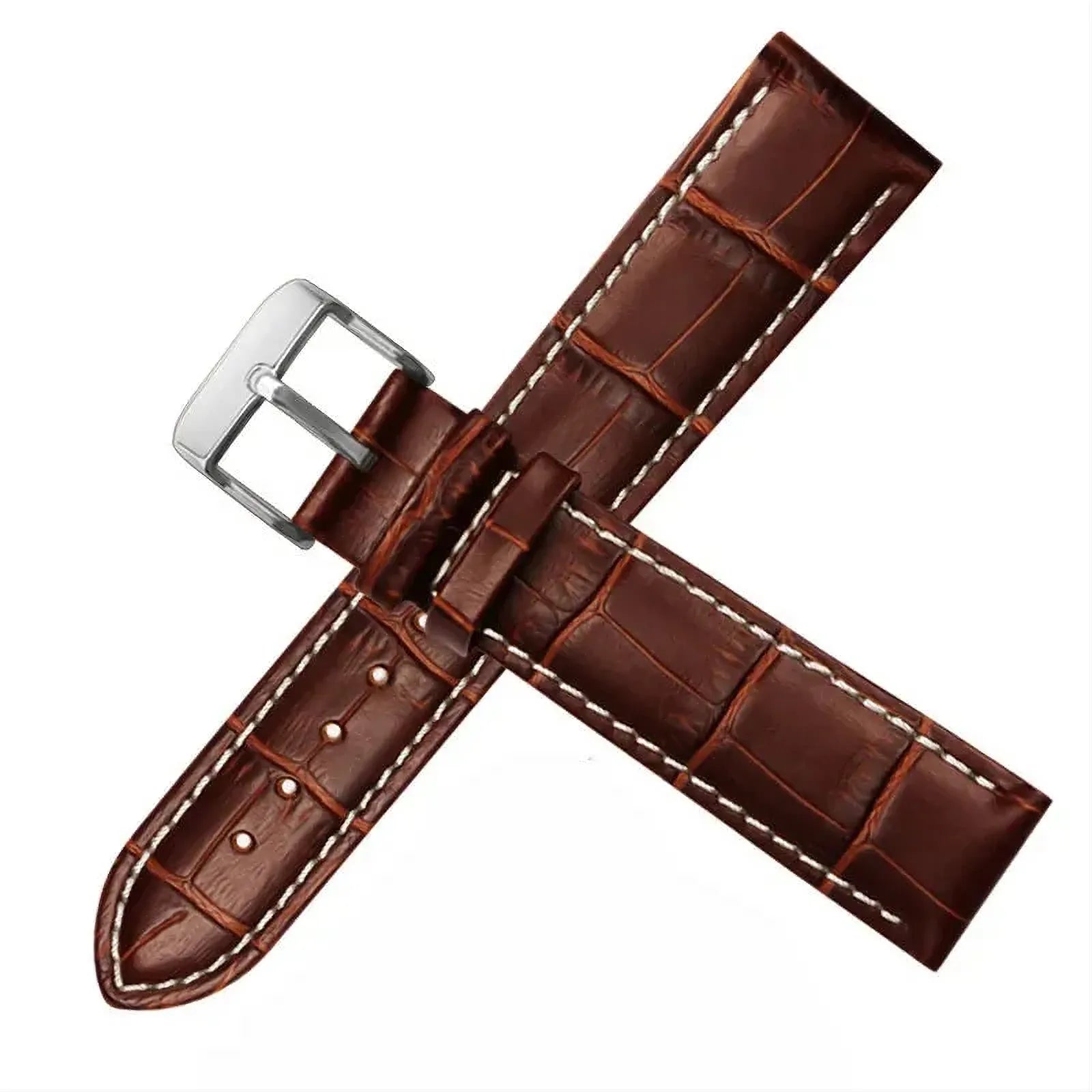 Classic Leather Watch Strap 12mm–24mm – Pin or Butterfly Clasp