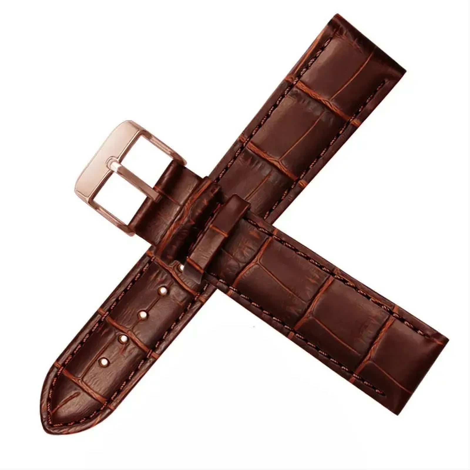 Classic Leather Watch Strap 12mm–24mm – Pin or Butterfly Clasp
