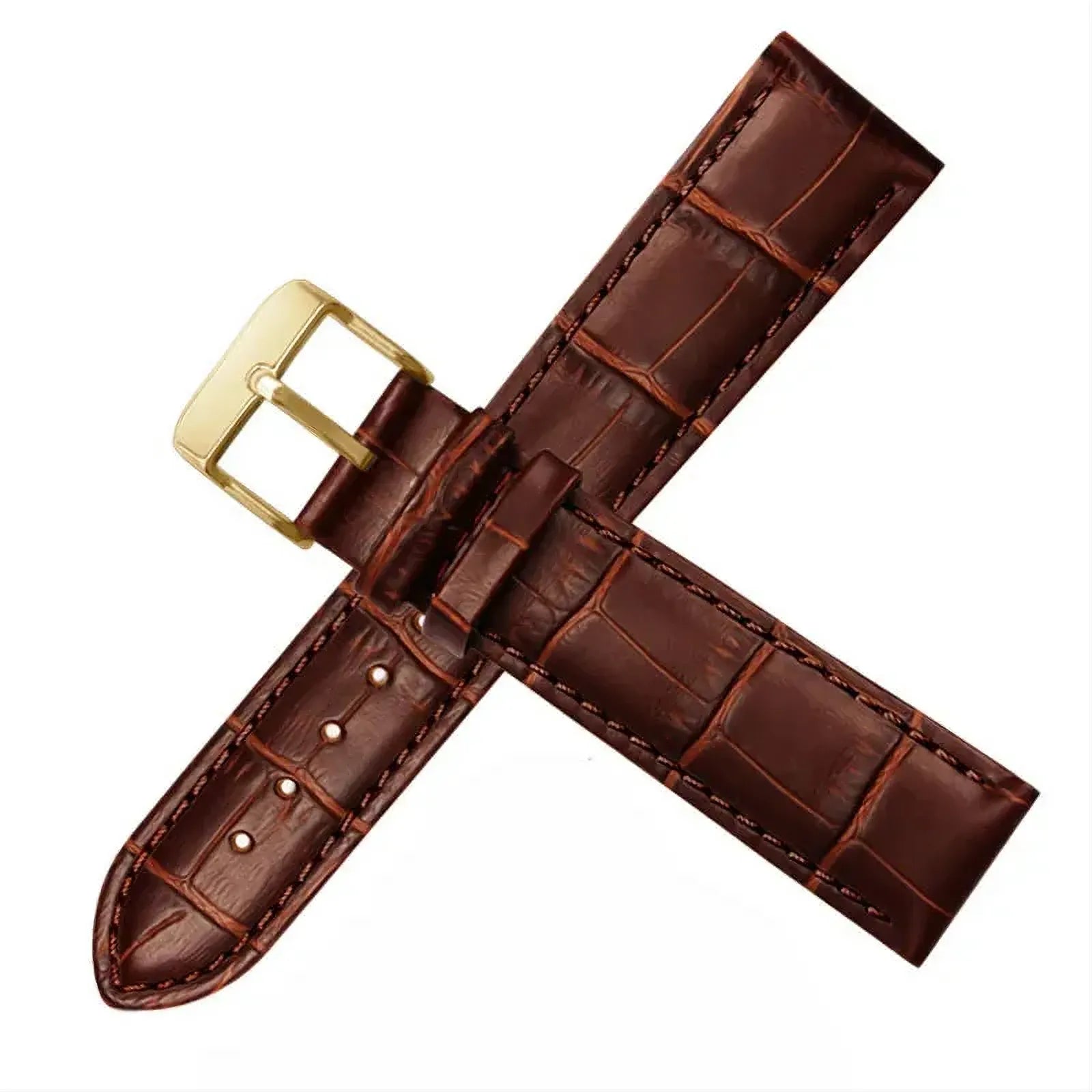 Classic Leather Watch Strap 12mm–24mm – Pin or Butterfly Clasp