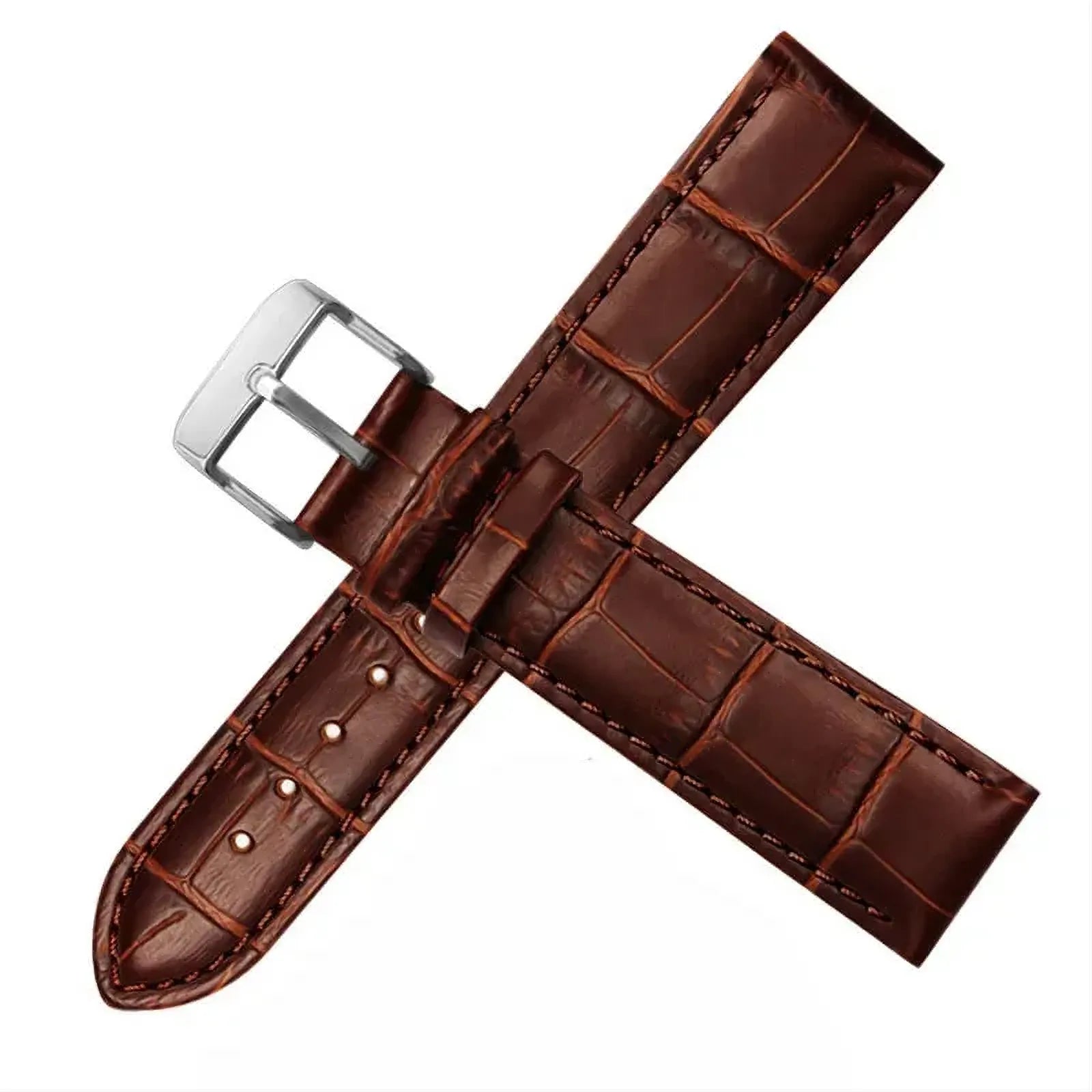 Classic Leather Watch Strap 12mm–24mm – Pin or Butterfly Clasp