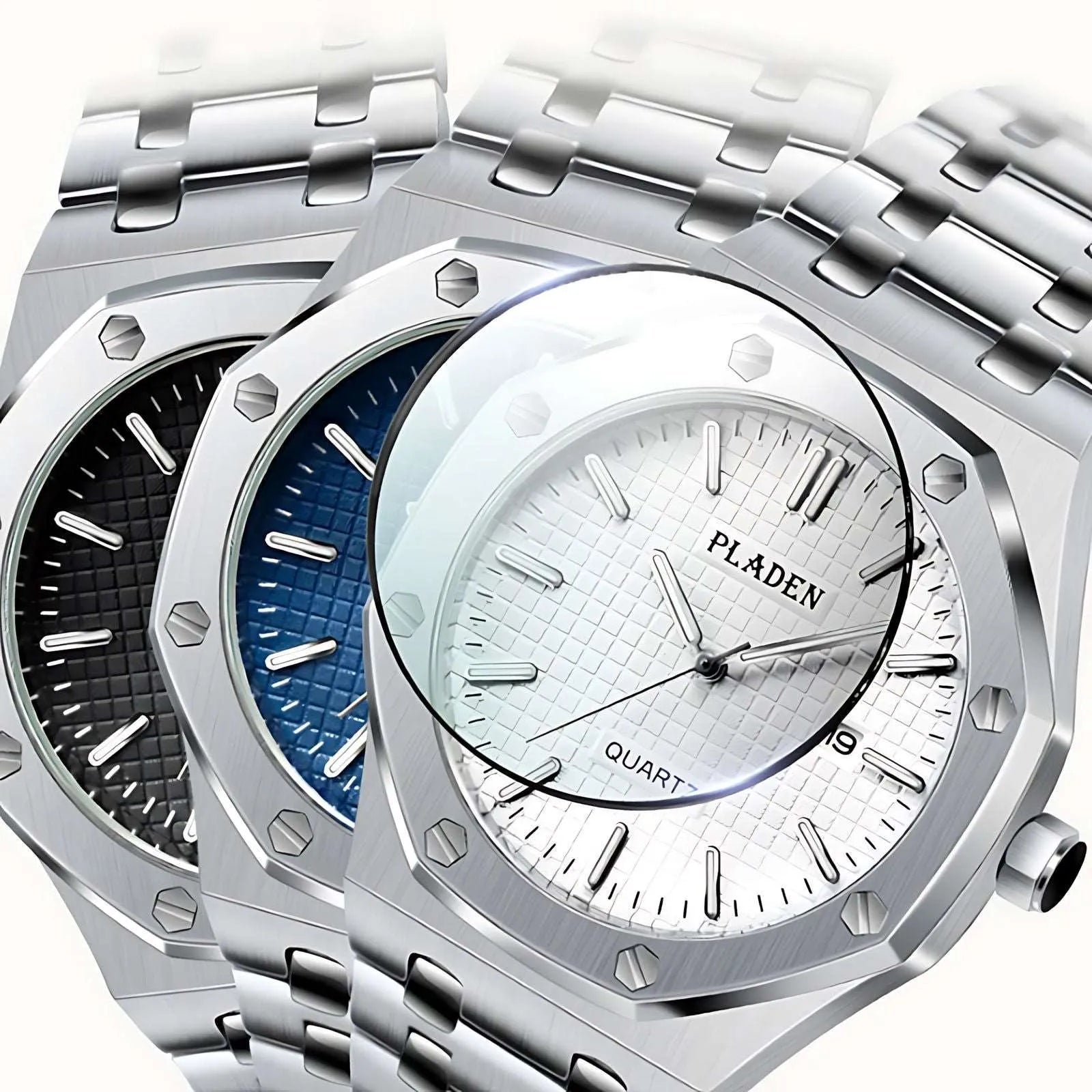 Classic Octa Quartz Watch – Integrated Steel 43mm-Pladen-Viva Timepiece