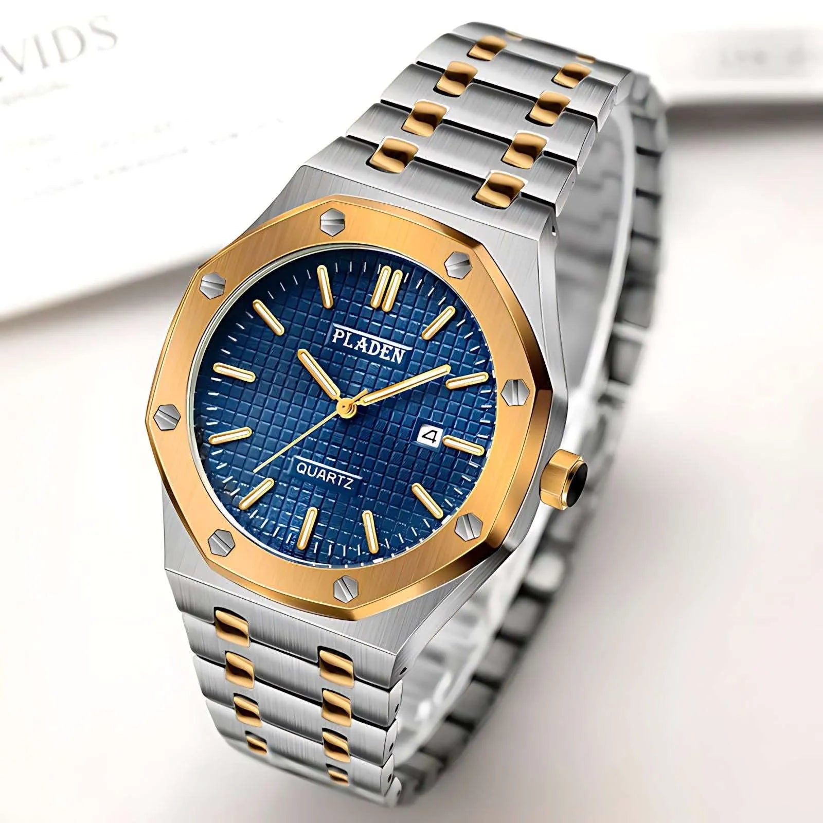 Classic Octa Quartz Watch – Integrated Steel 43mm-Pladen-Viva Timepiece