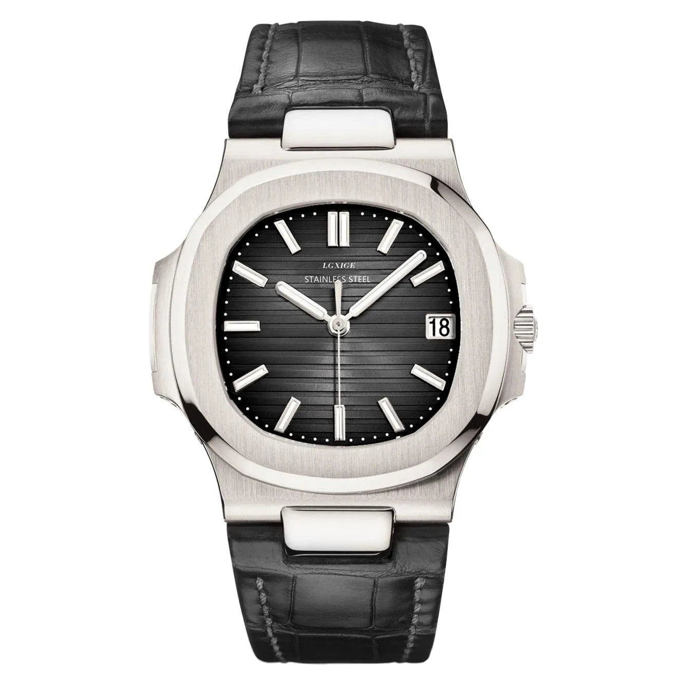 Classic Octa Quartz Watch – Sapphire Leather Strap-LGXIGE-Viva Timepiece