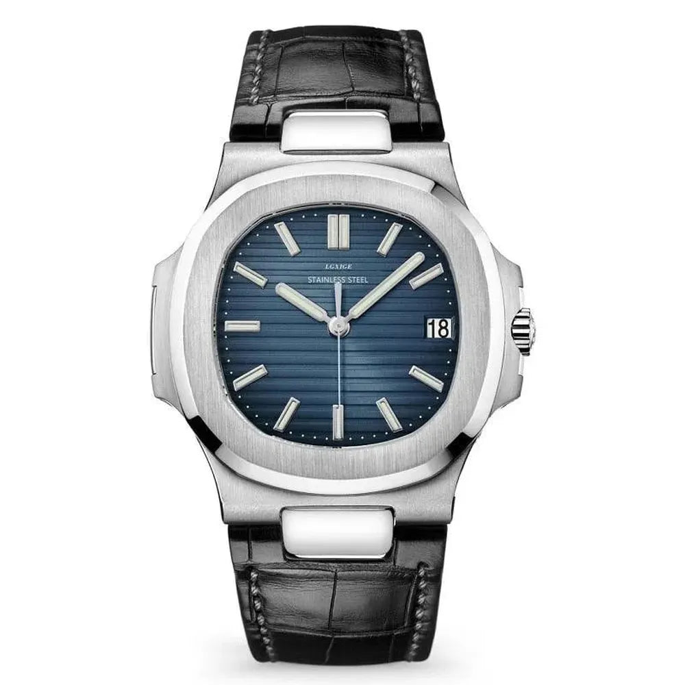 Classic Octa Quartz Watch – Sapphire Leather Strap-LGXIGE-Viva Timepiece