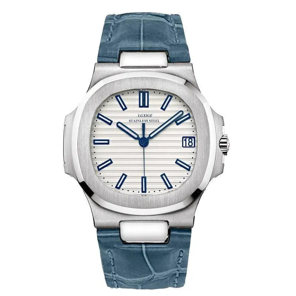 Classic Octa Quartz Watch – Sapphire Leather Strap-LGXIGE-Viva Timepiece