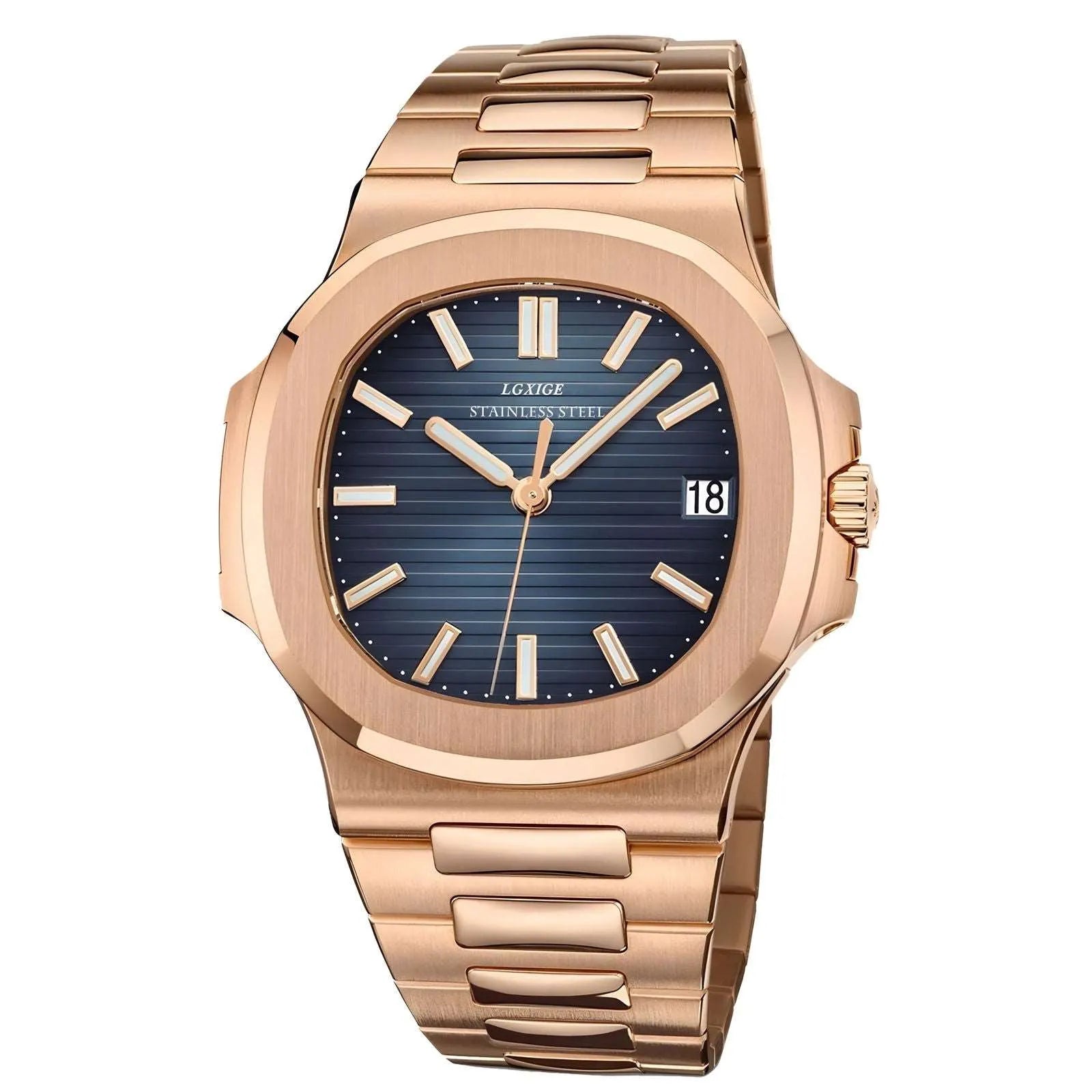 Classic Octa Quartz Watch – Sapphire Steel Bracelet-LGXIGE-Viva Timepiece