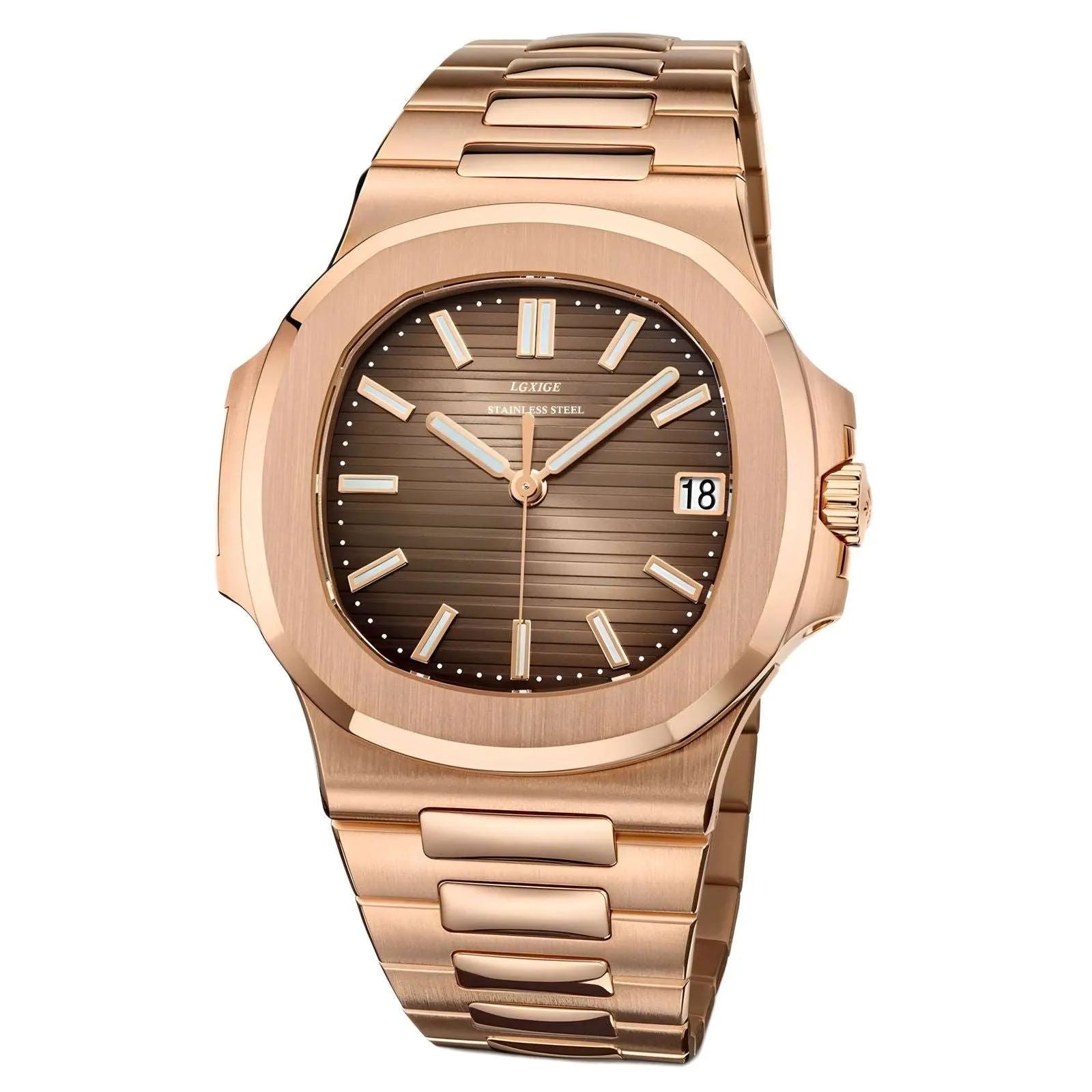 Classic Octa Quartz Watch – Sapphire Steel Bracelet-LGXIGE-Viva Timepiece