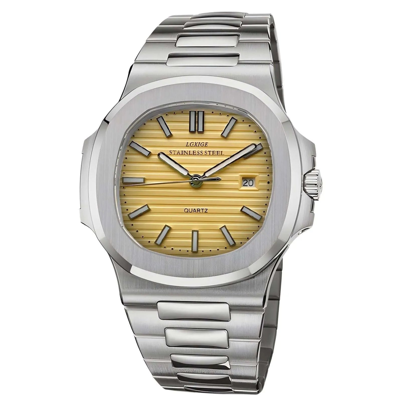 Classic Octa Quartz Watch – Sapphire Steel Bracelet-LGXIGE-Viva Timepiece