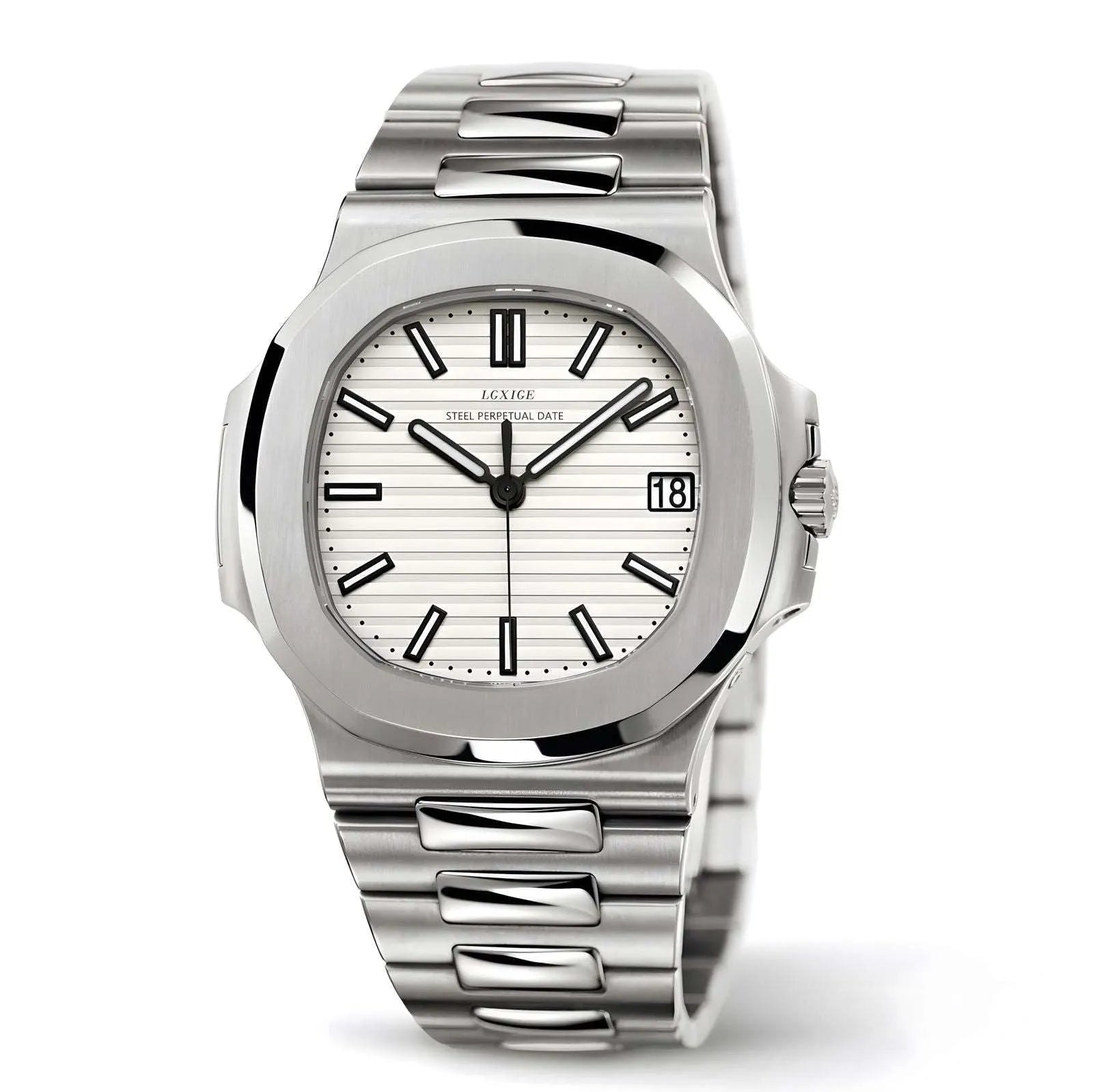 Classic Octa Quartz Watch – Sapphire Steel Bracelet-LGXIGE-Viva Timepiece