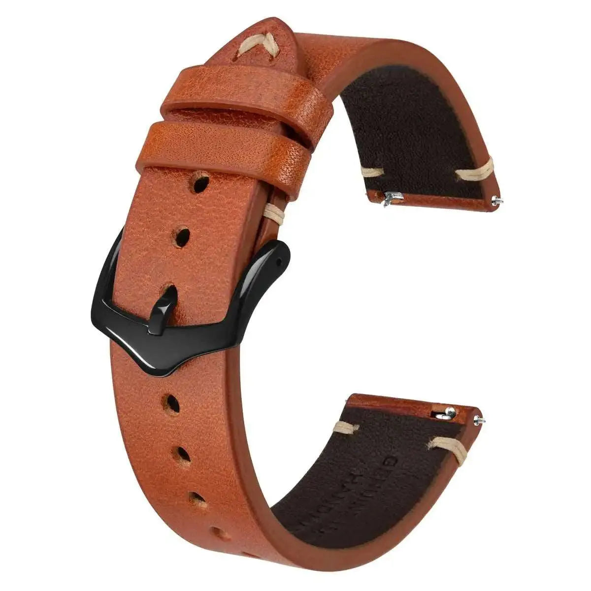 Crazy Horse Leather Watch Strap Compatible with 18mm–24mm Watches-VivaStraps-Viva Timepiece