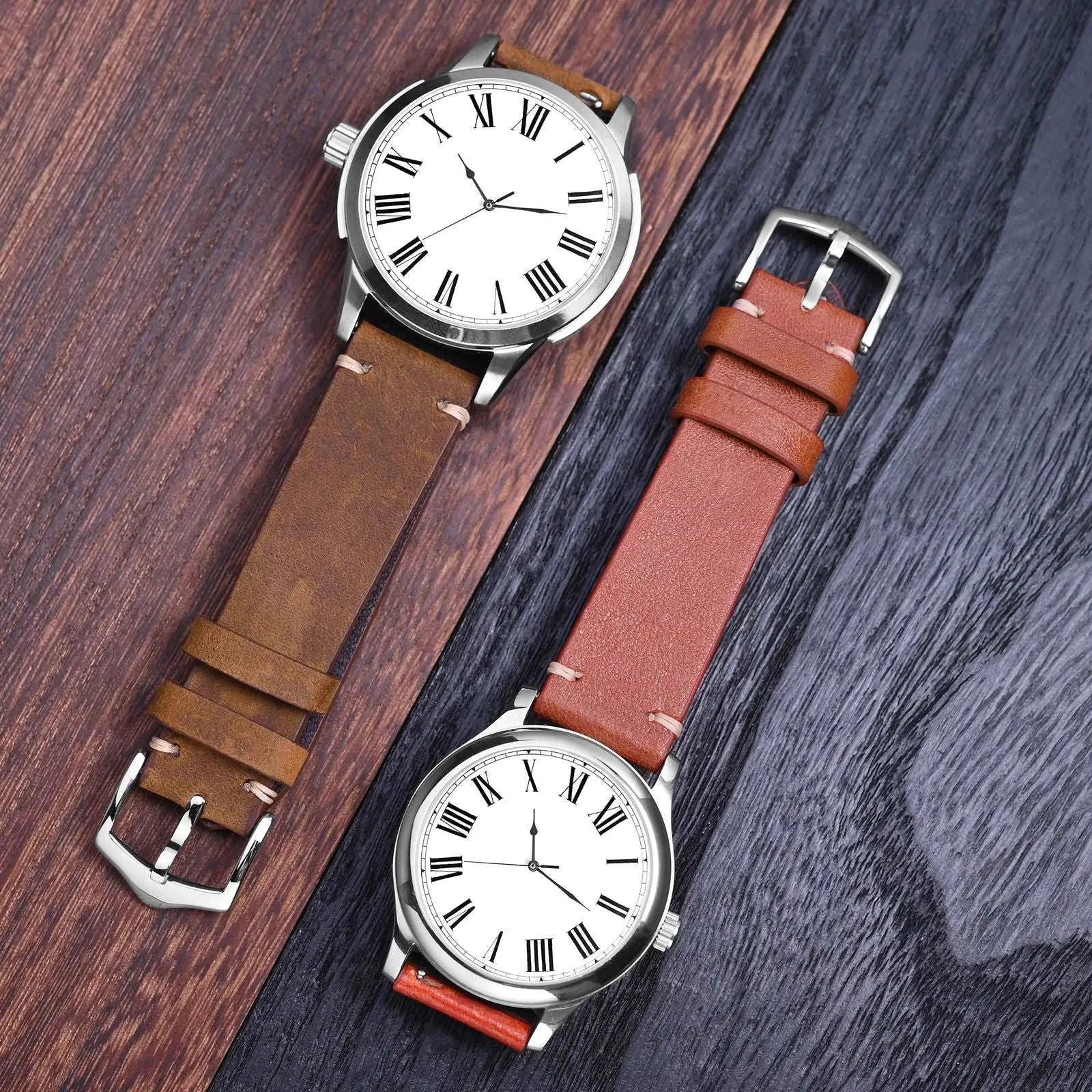 Crazy Horse Leather Watch Strap Compatible with 18mm–24mm Watches-VivaStraps-Viva Timepiece