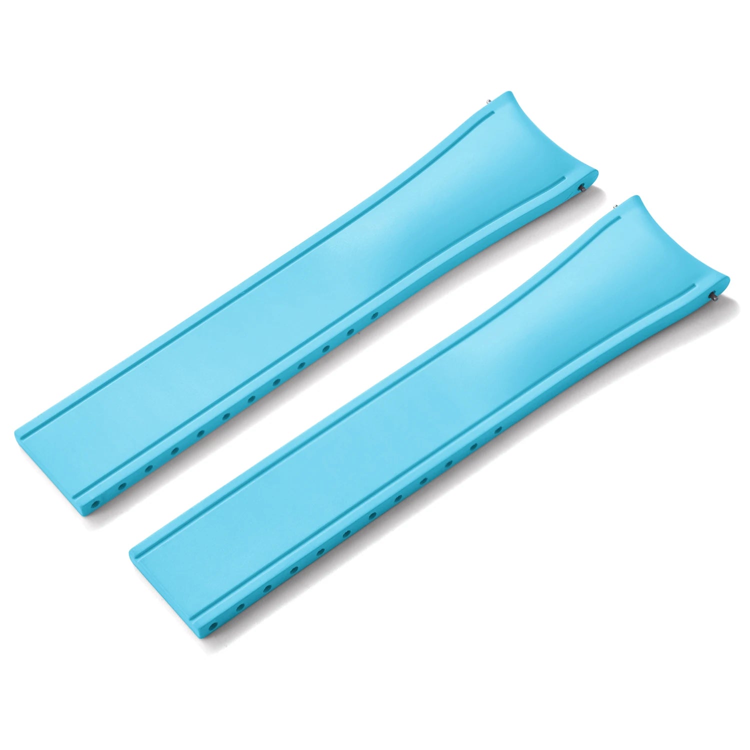 Curved-End CTS FKM Rubber Watch Strap – 20mm / 22mm, Quick Release, Butterfly Clasp-Straptique-Viva Timepiece