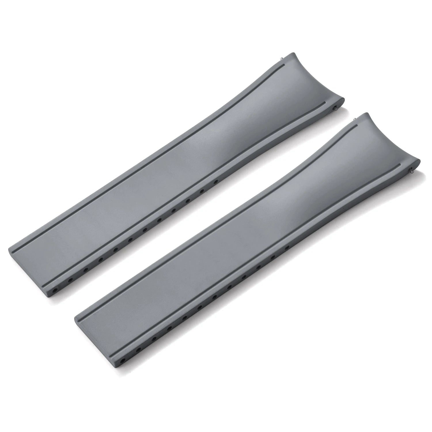 Curved-End CTS FKM Rubber Watch Strap – 20mm / 22mm, Quick Release, Butterfly Clasp-Straptique-Viva Timepiece