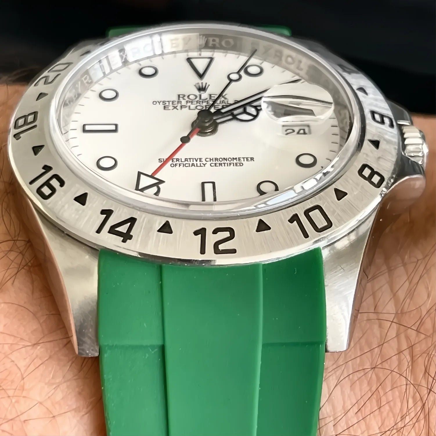 Curved-End Silicone Watch Band Compatible with 20mm / 21mm Watches – Butterfly Clasp-VivaStraps-Viva Timepiece