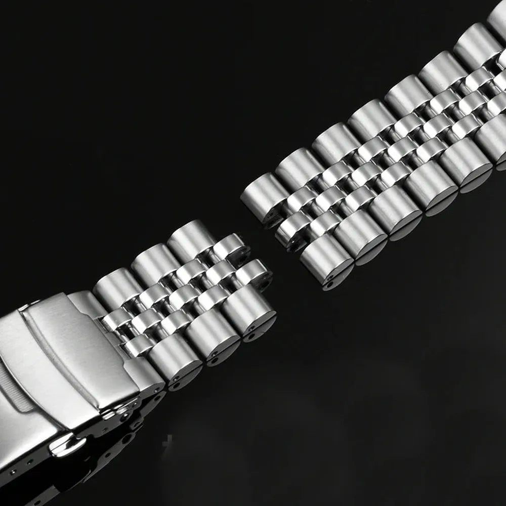 Curved-End Stainless Steel Jubilee Bracelet 22mm – Compatible with Turtle Series-ChronoCraft-Viva Timepiece