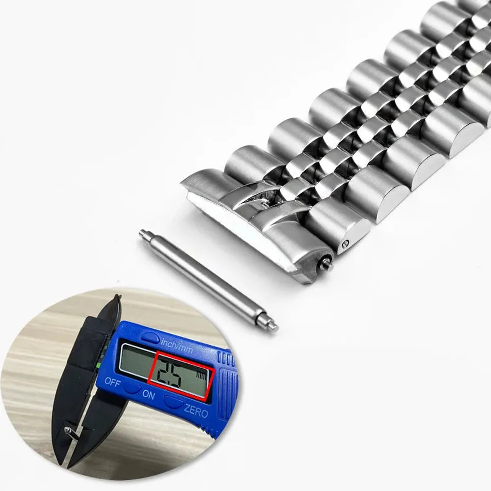 Curved-End Stainless Steel Jubilee Bracelet 22mm – Compatible with Turtle Series-ChronoCraft-Viva Timepiece