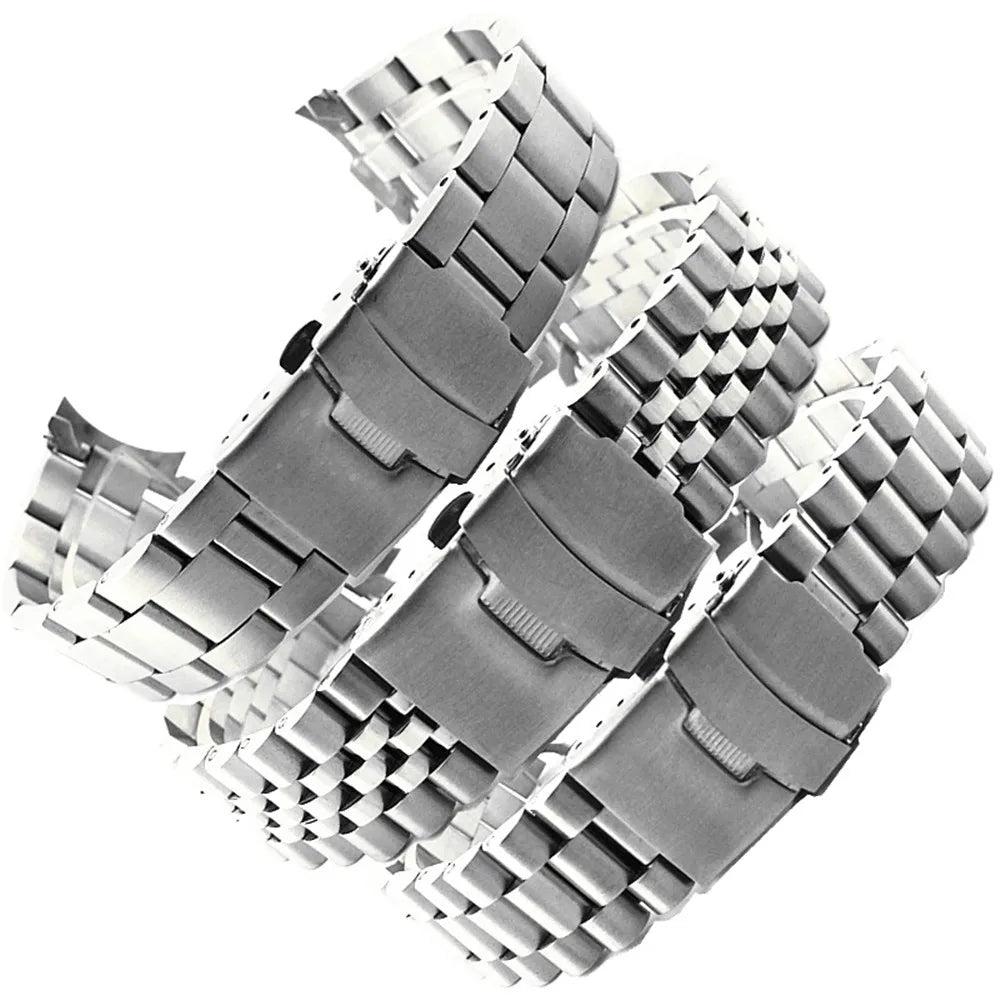 Curved-End Stainless Steel Watch Bracelet 20mm / 22mm – Compatible with SKX / SRPD Series-ChronoCraft-Viva Timepiece
