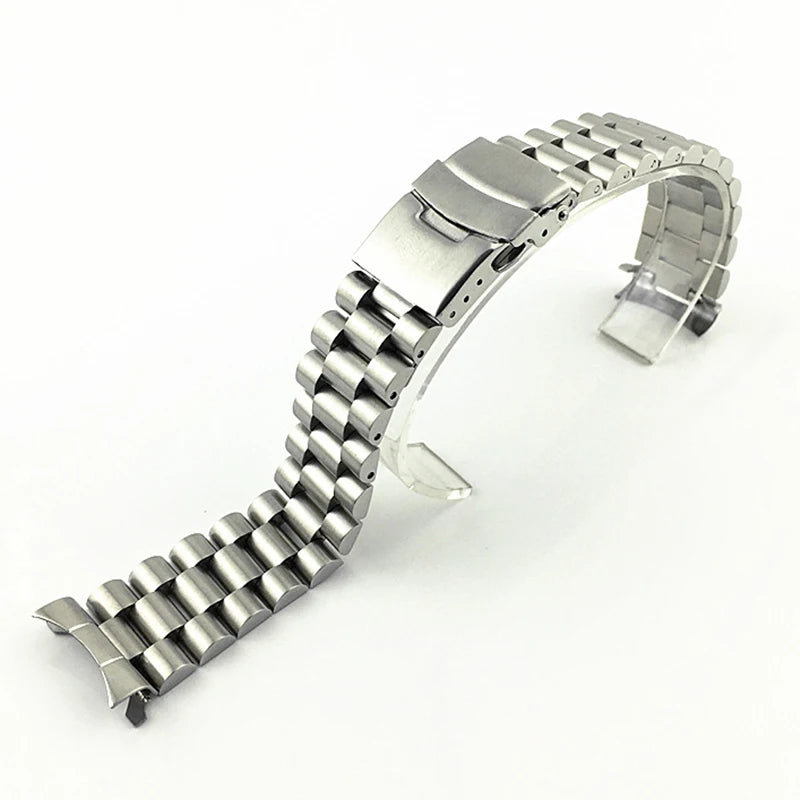 Curved-End Stainless Steel Watch Bracelet 20mm / 22mm – Compatible with SKX / SRPD Series-ChronoCraft-Viva Timepiece