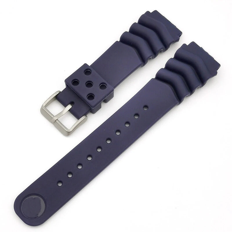 Diving Resin Watch Band for Seiko Prospex SKX007 MM007 Blue - VivaStraps | Viva Timepiece