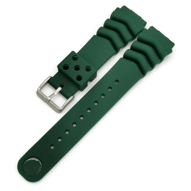 Diving Resin Watch Band for Seiko Prospex SKX007 Mm007 Green 22mm