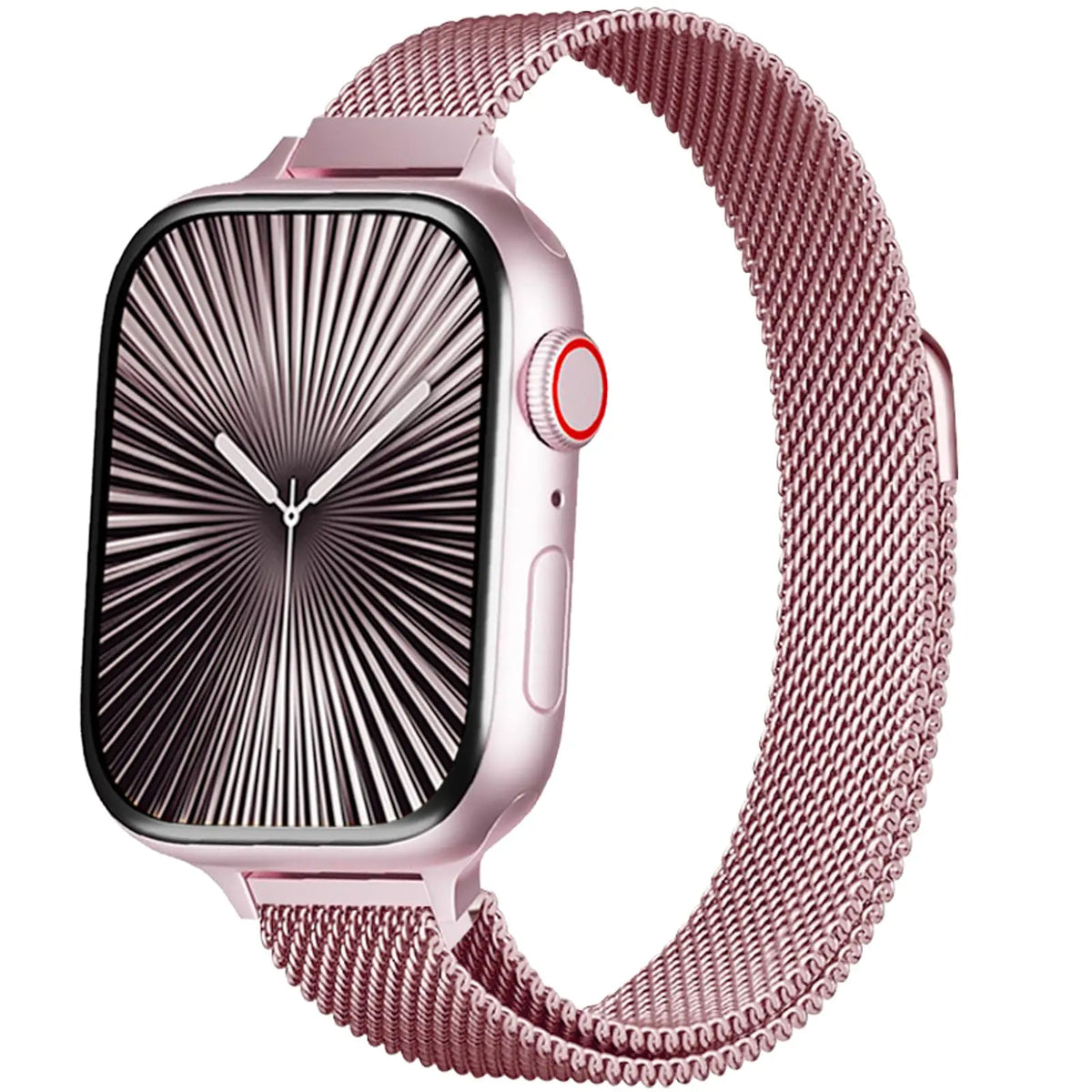 Elegant Slim Milanese Mesh Band for Apple Watch 38–49mm-Apple Watch Accessories-Tivra-Slim Pink Gold-38 40 41 42mm(S10)-Viva Timepiece