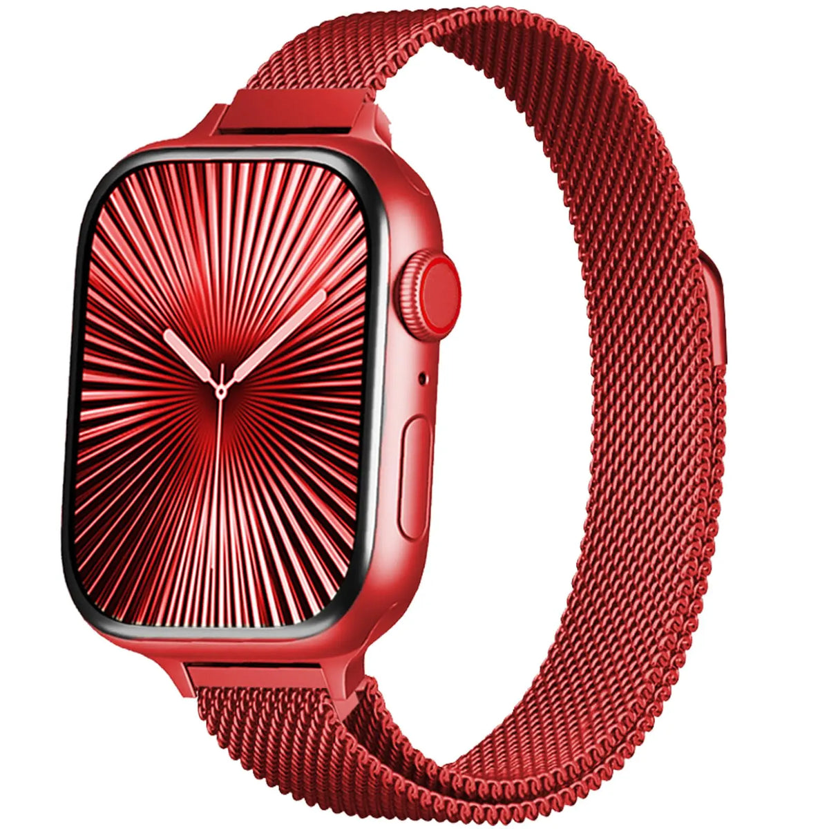 Elegant Slim Milanese Mesh Band for Apple Watch 38–49mm-Apple Watch Accessories-Tivra-Slim Red-38 40 41 42mm(S10)-Viva Timepiece