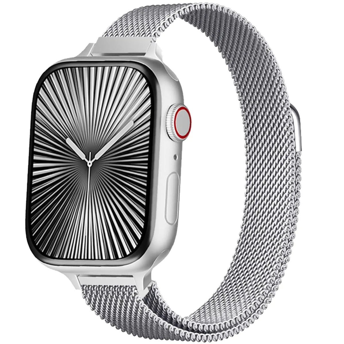 Elegant Slim Milanese Mesh Band for Apple Watch 38–49mm-Apple Watch Accessories-Tivra-Slim Silver-38 40 41 42mm(S10)-Viva Timepiece