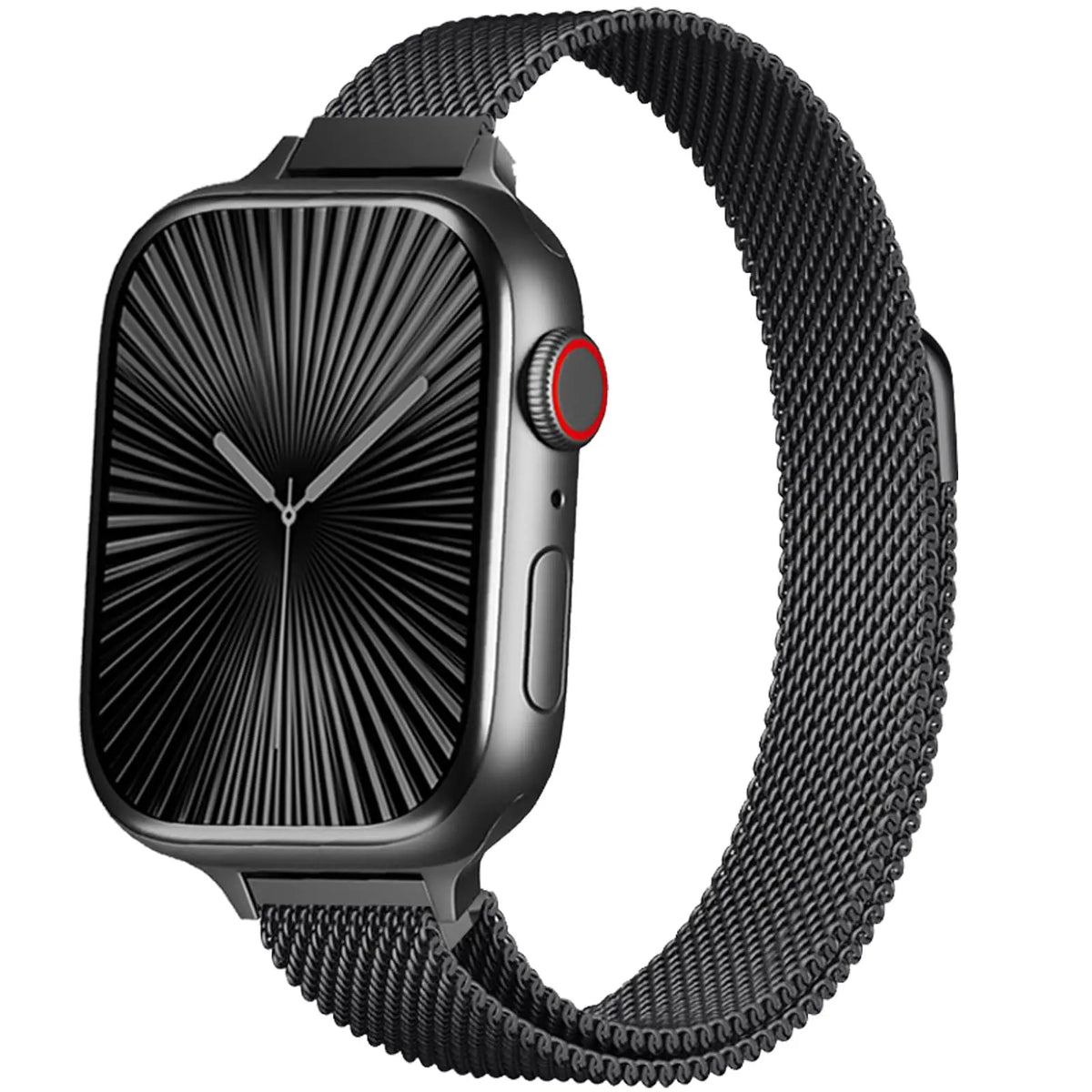Elegant Slim Milanese Mesh Band for Apple Watch 38–49mm-Apple Watch Accessories-Tivra-Slim Black-38 40 41 42mm(S10)-Viva Timepiece