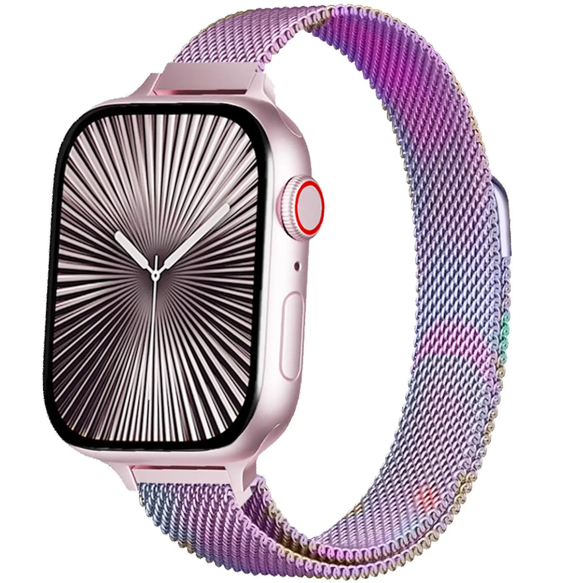 Elegant Slim Milanese Mesh Band for Apple Watch 38–49mm-Apple Watch Accessories-Tivra-Slim Rainbow-38 40 41 42mm(S10)-Viva Timepiece