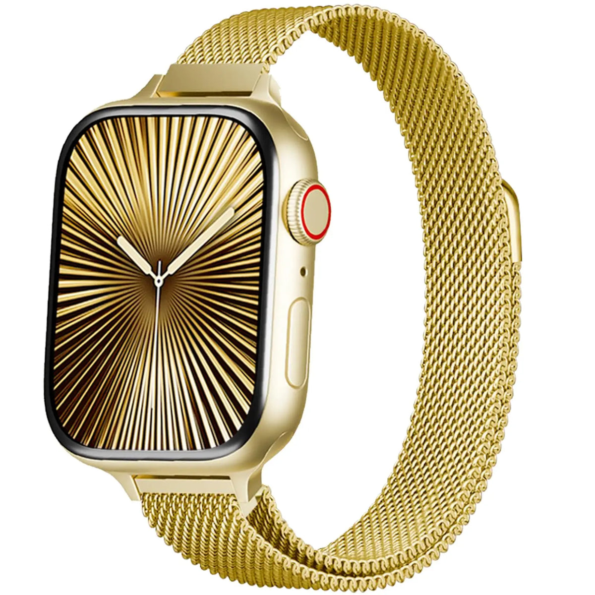 Elegant Slim Milanese Mesh Band for Apple Watch 38–49mm-Apple Watch Accessories-Tivra-Slim Gold-38 40 41 42mm(S10)-Viva Timepiece