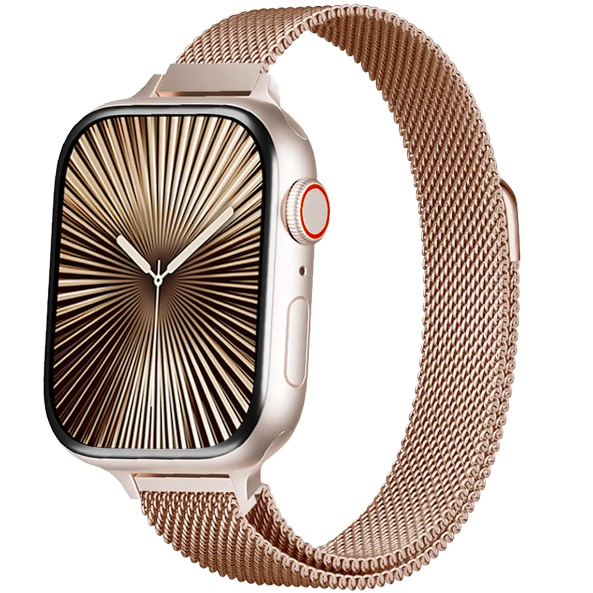 Elegant Slim Milanese Mesh Band for Apple Watch 38–49mm-Apple Watch Accessories-Tivra-Slim Rose Gold-38 40 41 42mm(S10)-Viva Timepiece