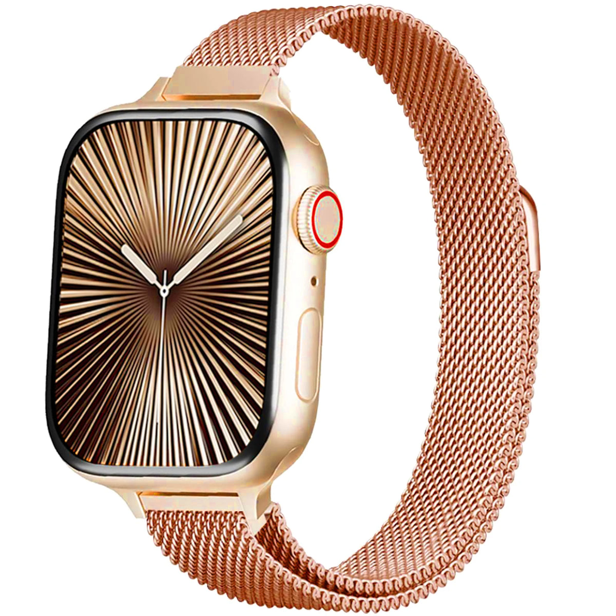 Elegant Slim Milanese Mesh Band for Apple Watch 38–49mm-Apple Watch Accessories-Tivra-Slim Series 4 Gold-38 40 41 42mm(S10)-Viva Timepiece