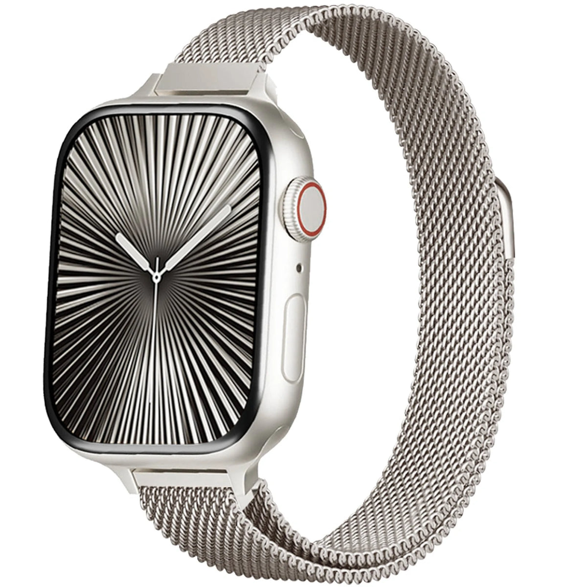 Elegant Slim Milanese Mesh Band for Apple Watch 38–49mm-Apple Watch Accessories-Tivra-Slim Starlight-38 40 41 42mm(S10)-Viva Timepiece