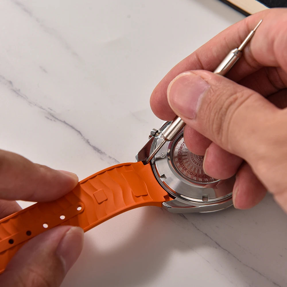 FKM Rubber Watch Strap 20mm – Compatible with Seamaster 300-Straptique-Viva Timepiece