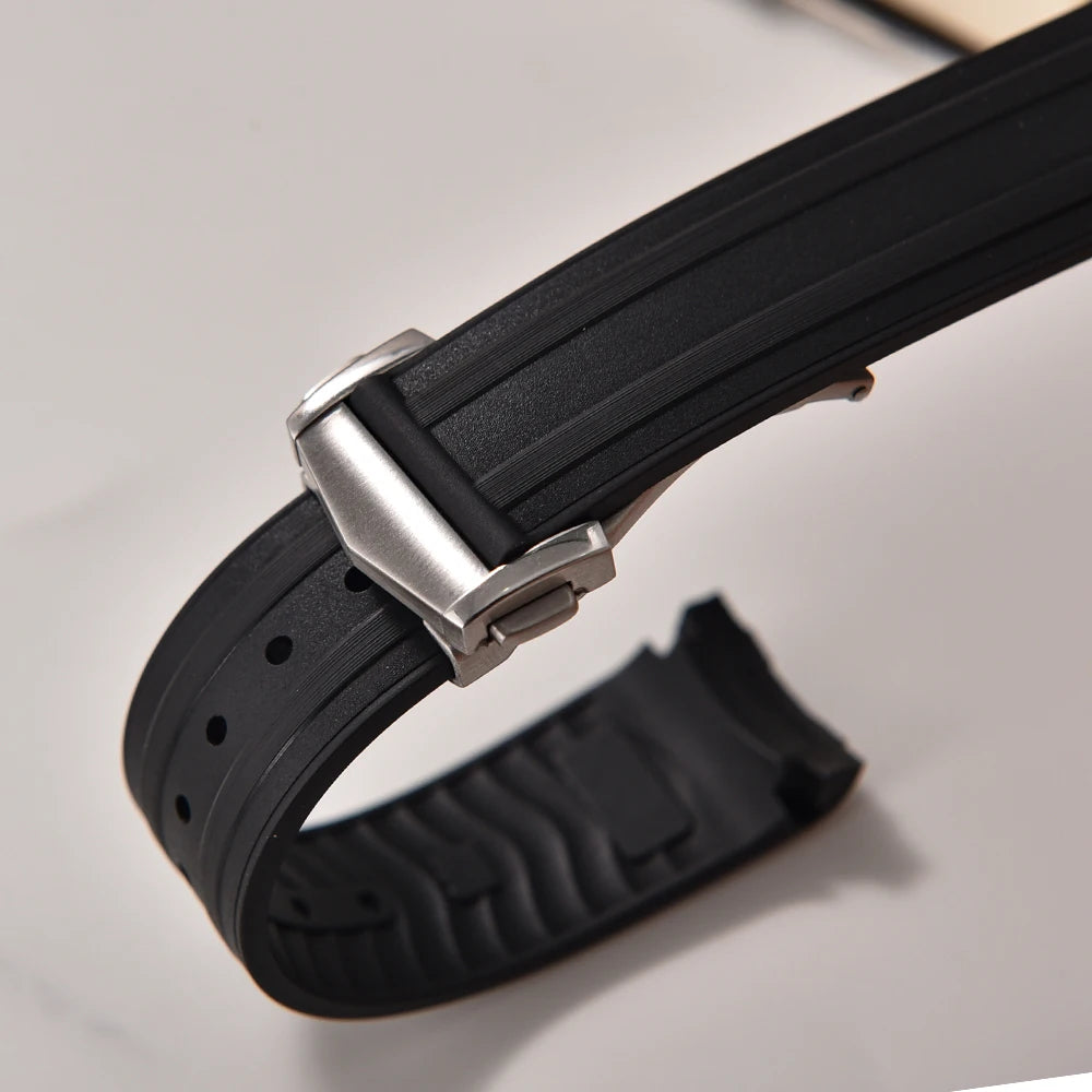 FKM Rubber Watch Strap 20mm – Compatible with Seamaster 300-Straptique-Viva Timepiece