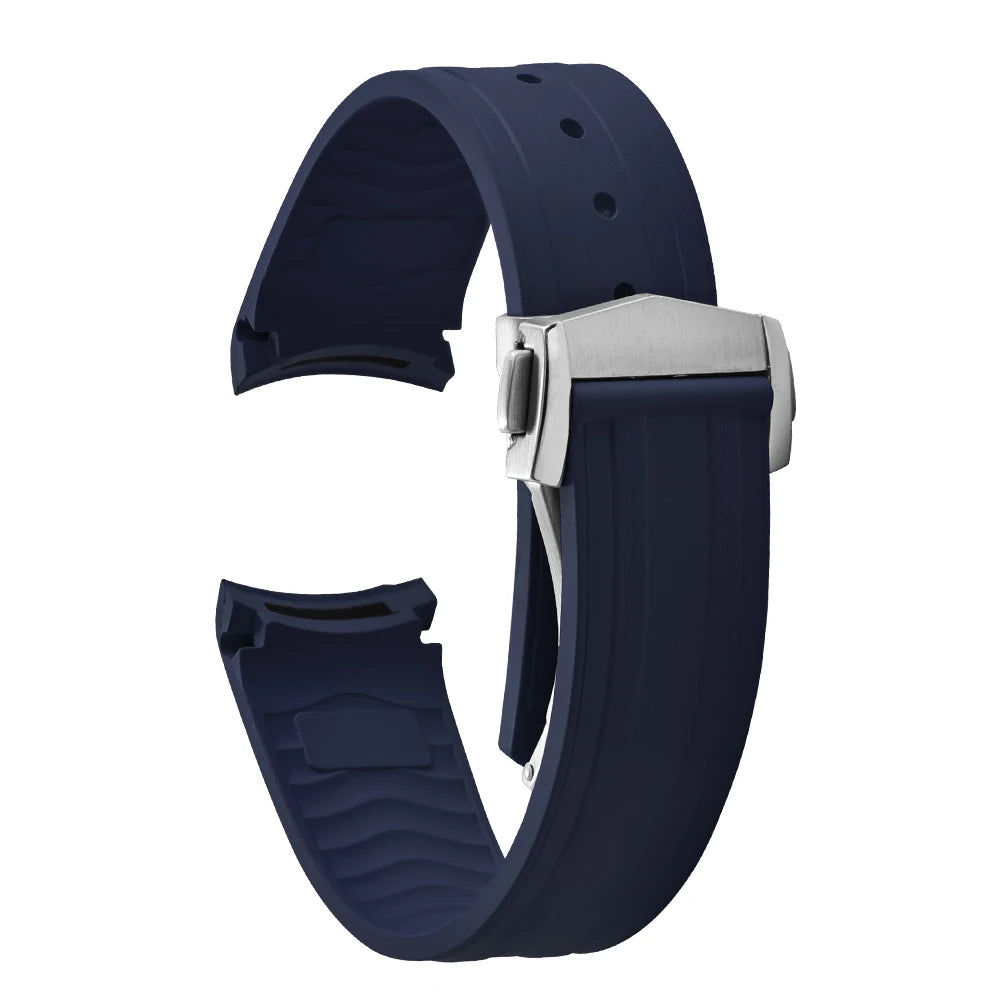 FKM Rubber Watch Strap 20mm – Compatible with Seamaster 300-Straptique-Viva Timepiece