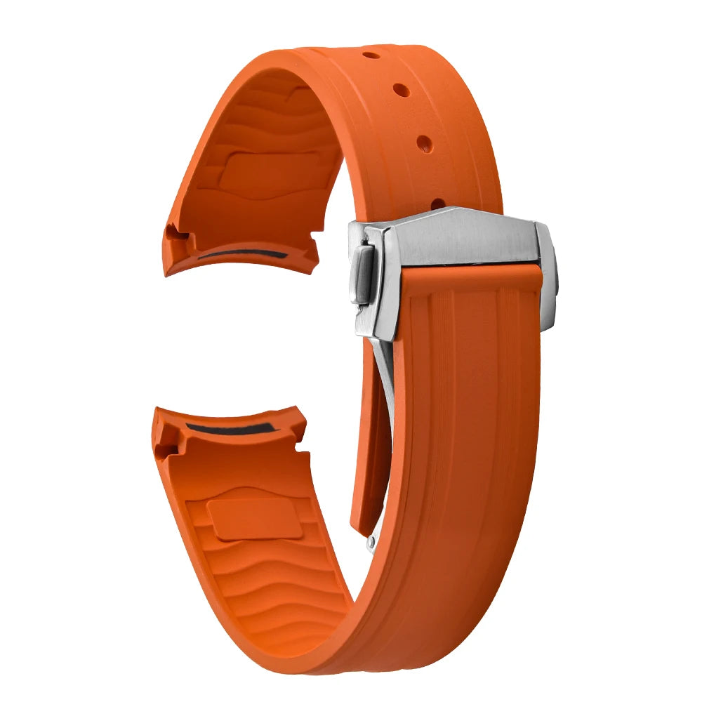 FKM Rubber Watch Strap 20mm – Compatible with Seamaster 300-Straptique-Viva Timepiece