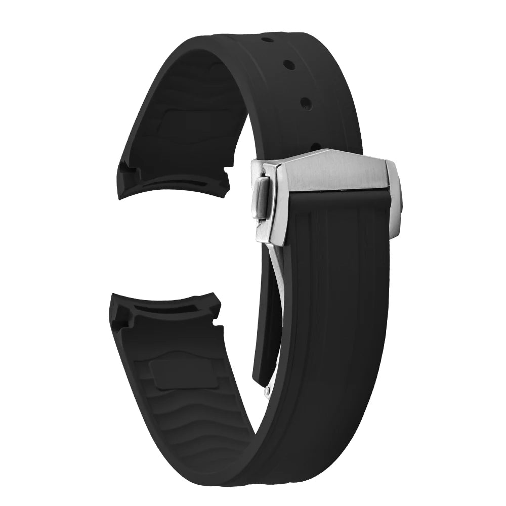 FKM Rubber Watch Strap 20mm – Compatible with Seamaster 300-Straptique-Viva Timepiece