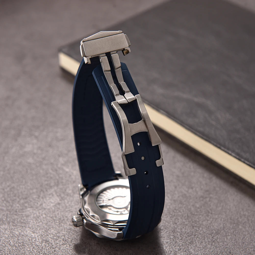 FKM Rubber Watch Strap 20mm – Compatible with Seamaster 300-Straptique-Viva Timepiece